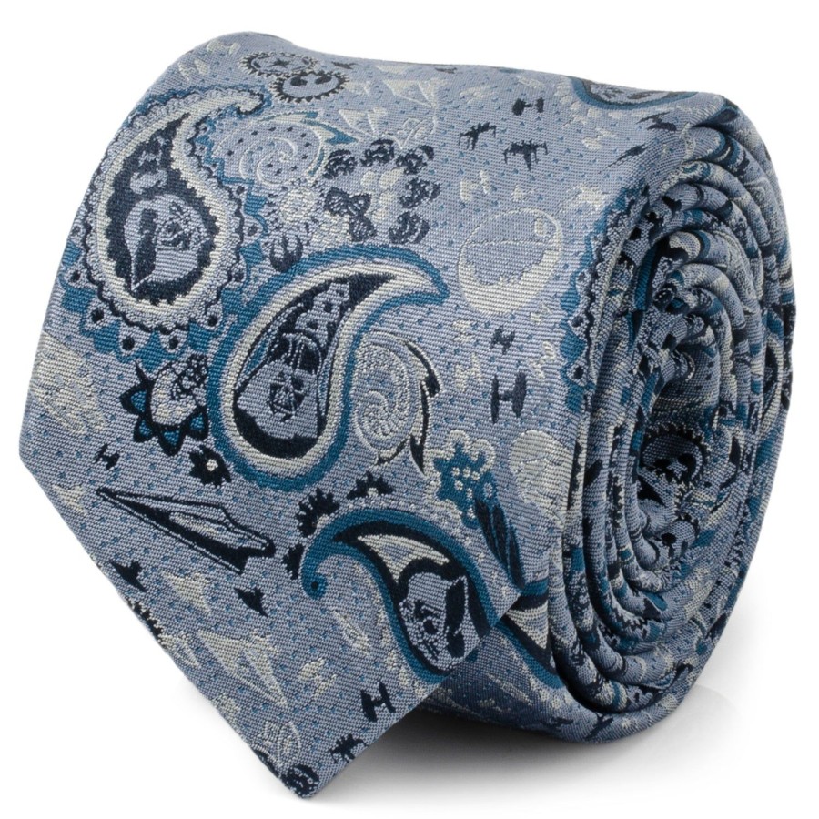 Star Wars Vader Blue Tonal Paisley Men'S Tie | Star Wars Ties