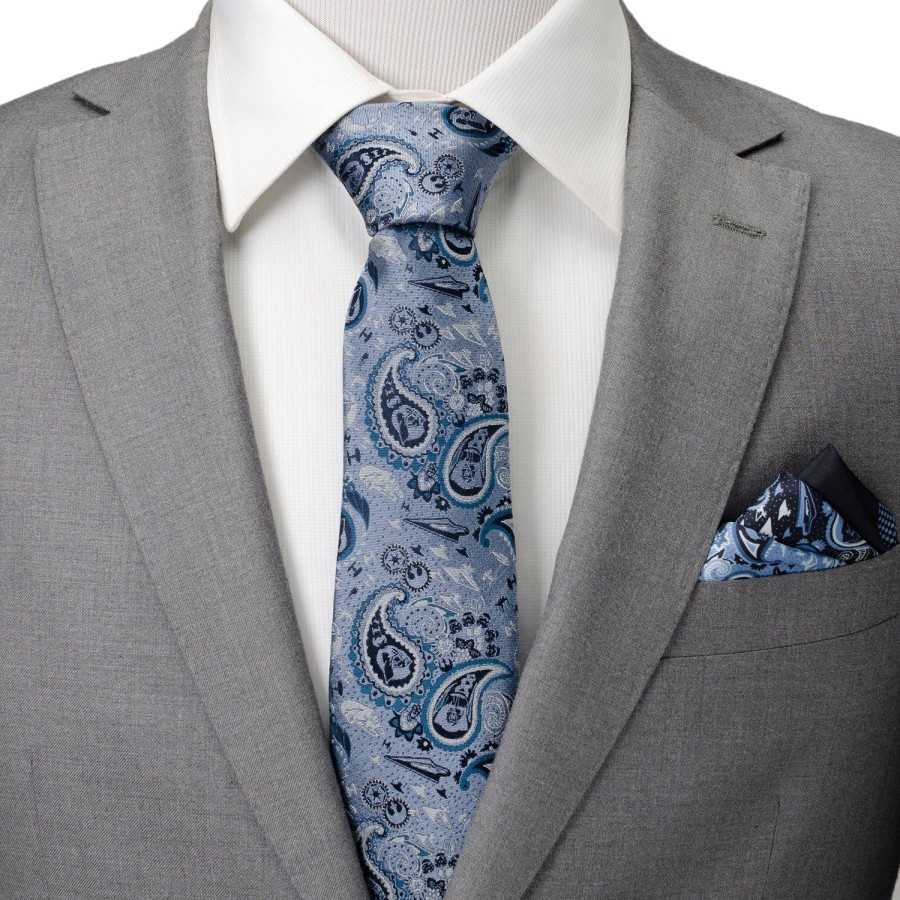 Star Wars Vader Blue Tonal Paisley Men'S Tie | Star Wars Ties