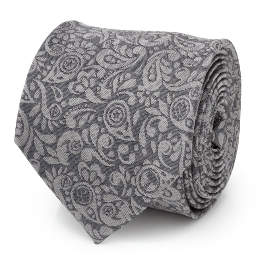 Marvel Avengers Paisley Icons Gray Men'S Tie | Marvel Ties