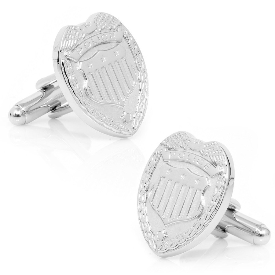 Cufflinks, Inc. Silver Police Badge Cufflinks | Classic Cufflinks