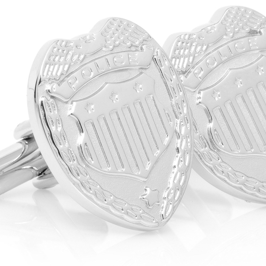 Cufflinks, Inc. Silver Police Badge Cufflinks | Classic Cufflinks