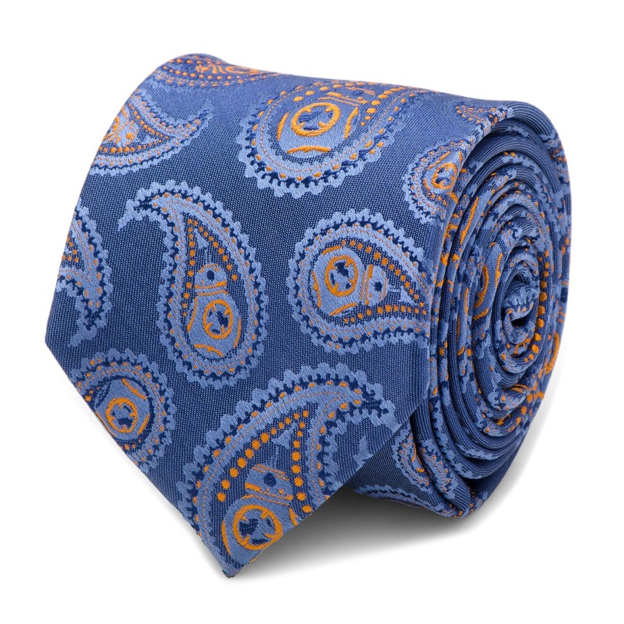 Star Wars Bb-8 Blue Paisley Tie | Star Wars Ties