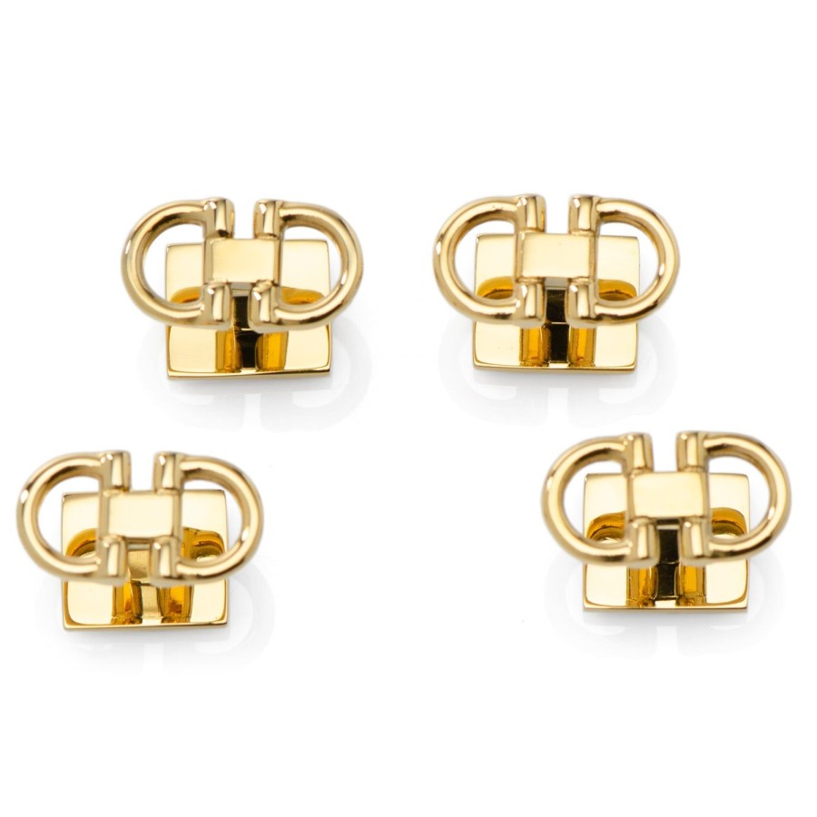 Ox and Bull Trading Co. Horse Bit Gold Stainless Steel Studs | Stud Sets