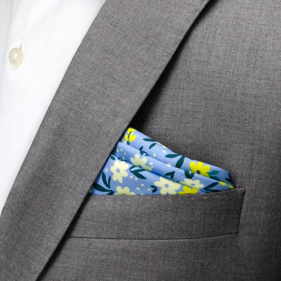 Cufflinks, Inc. Floral Blue Pocket Square | Pocket Squares