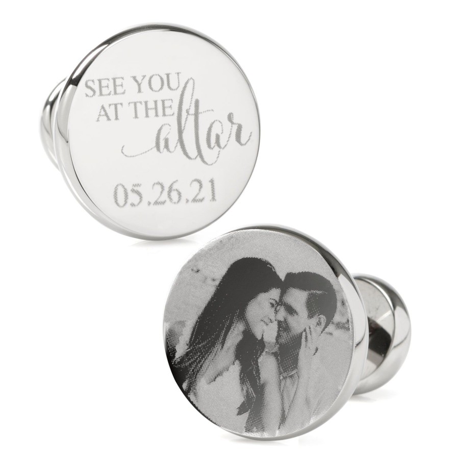 Ox and Bull Trading Co. See You At The Altar Custom Photo Cufflinks | Classic Cufflinks