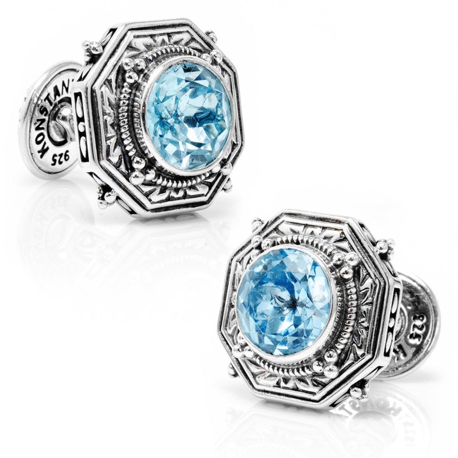 Konstantino Ice Blue Topaz Cufflinks | Classic Cufflinks