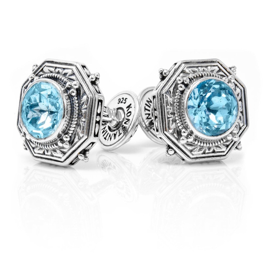 Konstantino Ice Blue Topaz Cufflinks | Classic Cufflinks