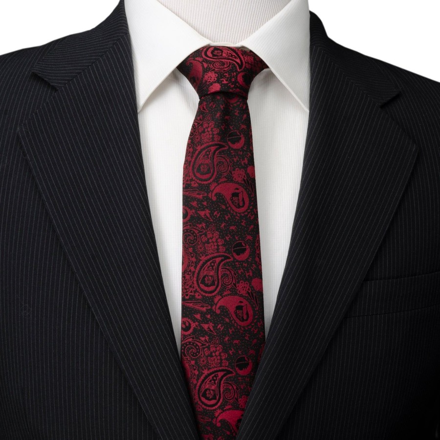 Star Wars Vader Paisley Black And Red Men'S Tie | Star Wars Ties