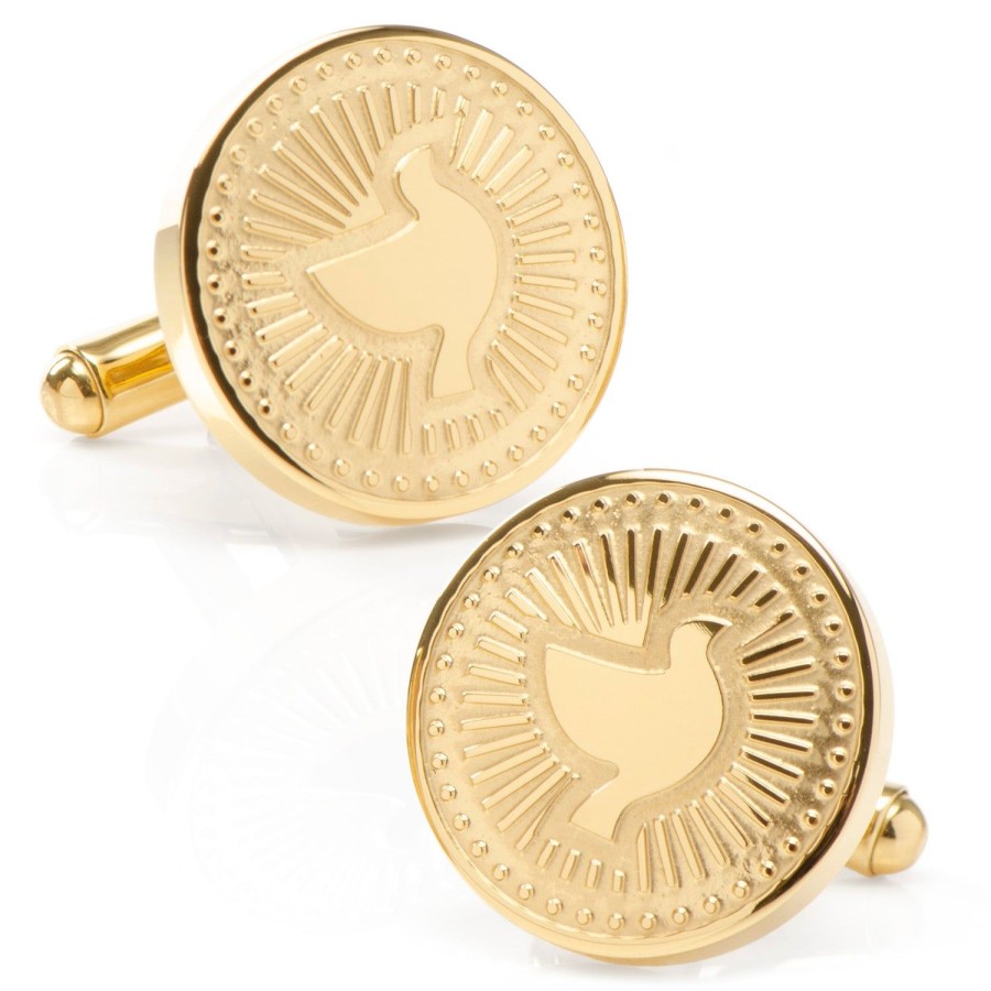 Ox and Bull Trading Co. Gold Dove Radial Cufflinks | Classic Cufflinks