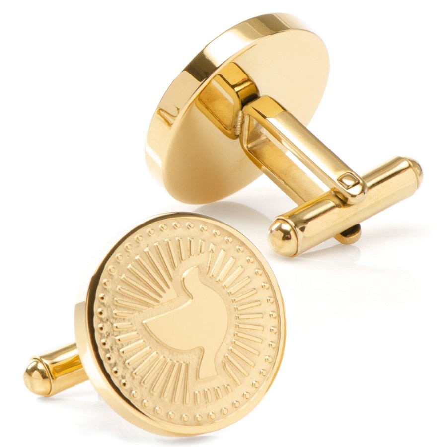 Ox and Bull Trading Co. Gold Dove Radial Cufflinks | Classic Cufflinks