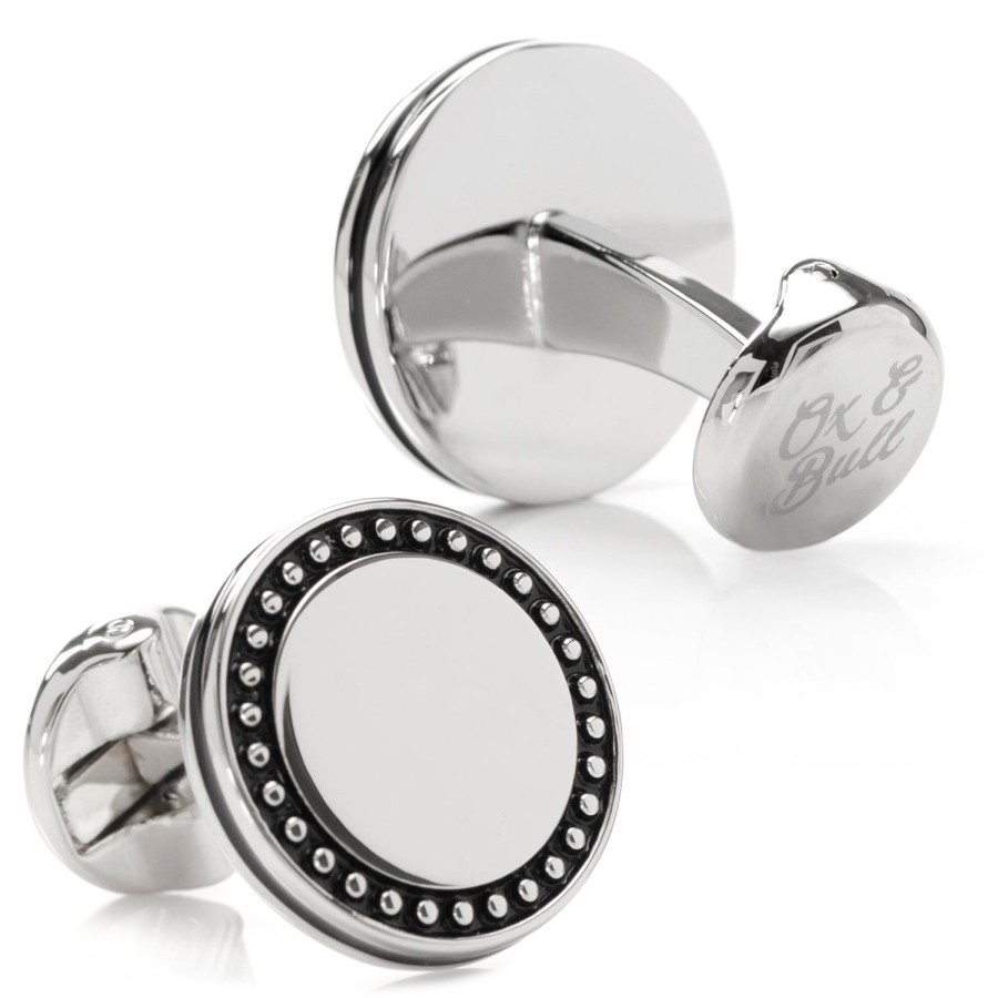 Ox and Bull Trading Co. Engravable Studded Cufflinks | Classic Cufflinks