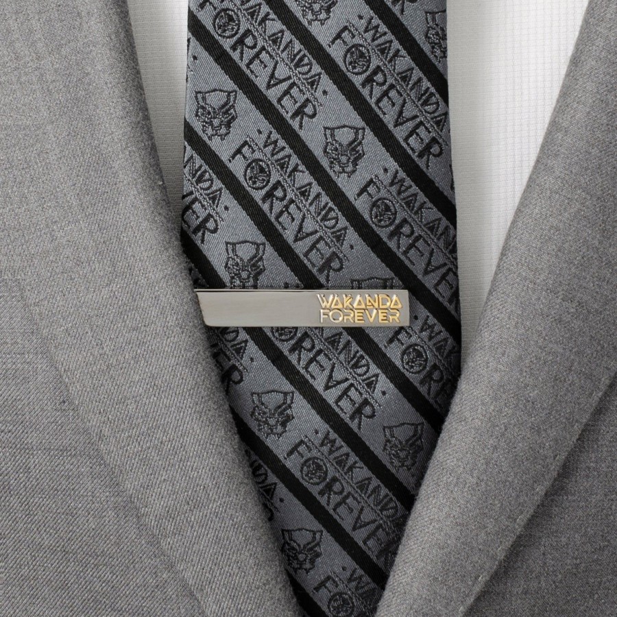 Marvel Wakanda Forever Gunmetal Gold Tie Clip | Movies & Characters Tie Bars