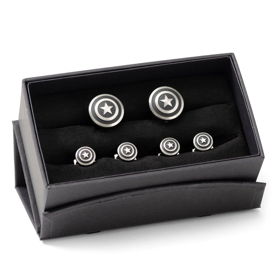 Marvel Captain America Shield Stainless Steel Stud Set | Stud Sets