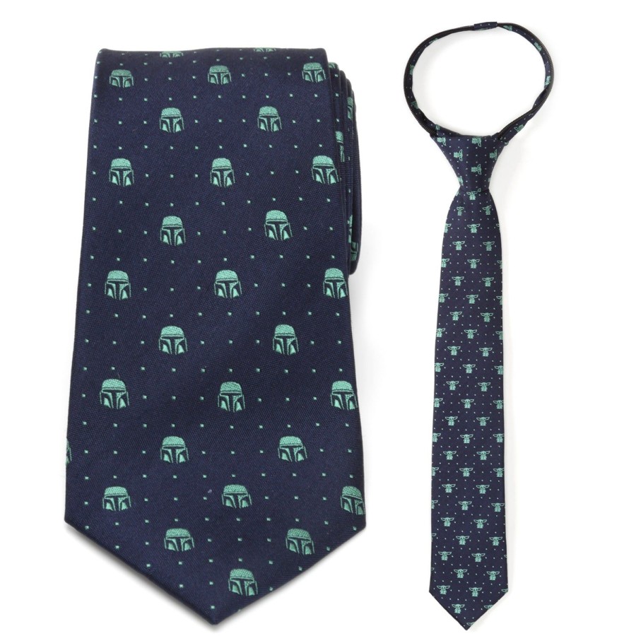 Star Wars Father And Son Mando And The Child Zipper Necktie Gift Set | Star Wars Ties