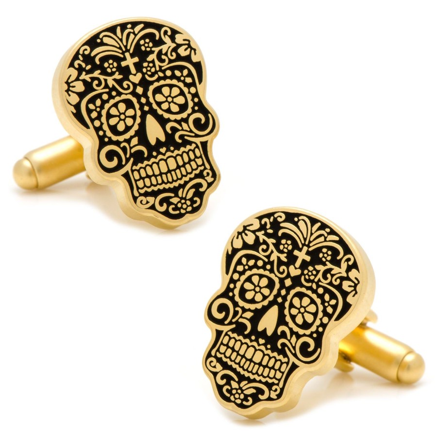 Cufflinks, Inc. Gold Day Of The Dead Cufflinks | Classic Cufflinks