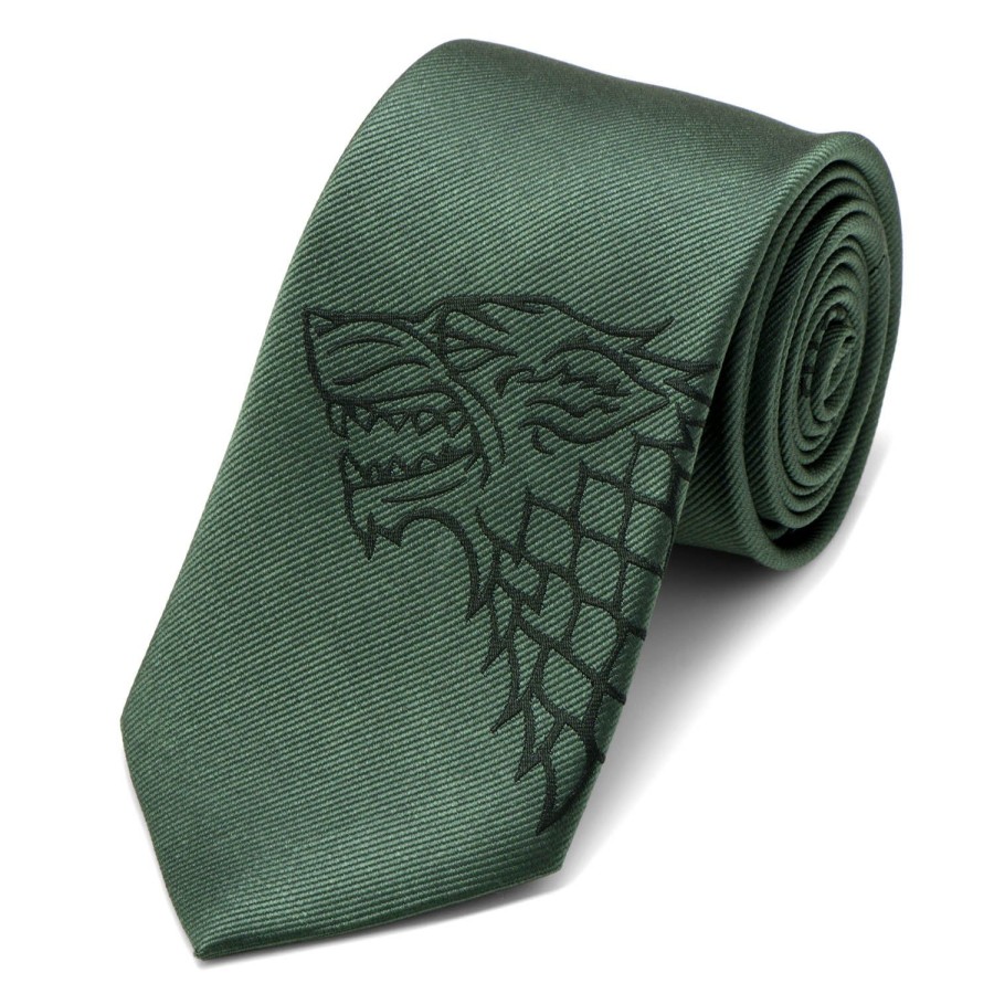 Game of Thrones Stark Direwolf Green Men'S Tie | Game Of Thrones Ties