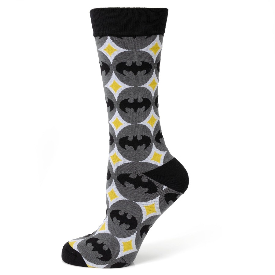 DC Comics Batman Circle Gray Black Men'S Socks | Socks