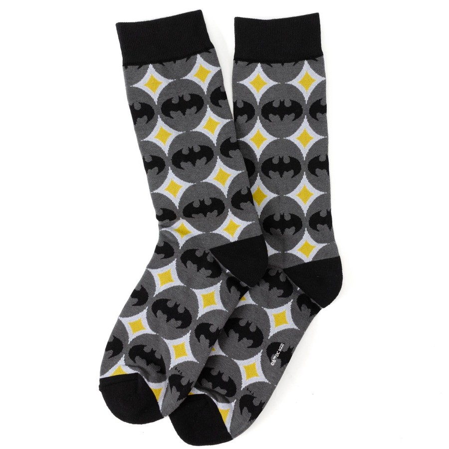 DC Comics Batman Circle Gray Black Men'S Socks | Socks