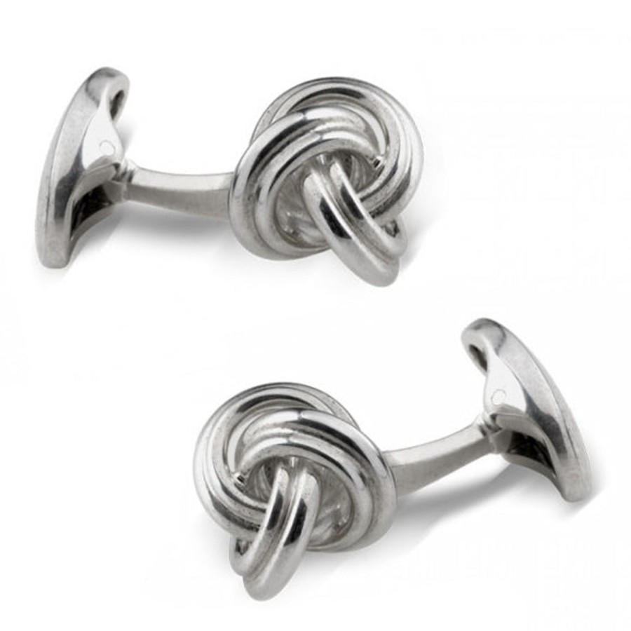 Deakin & Francis Sterling Silver Knot Cufflinks | Classic Cufflinks