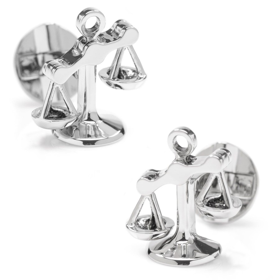 Ox and Bull Trading Co. Moving Parts Scales Of Justice Cufflinks | Classic Cufflinks