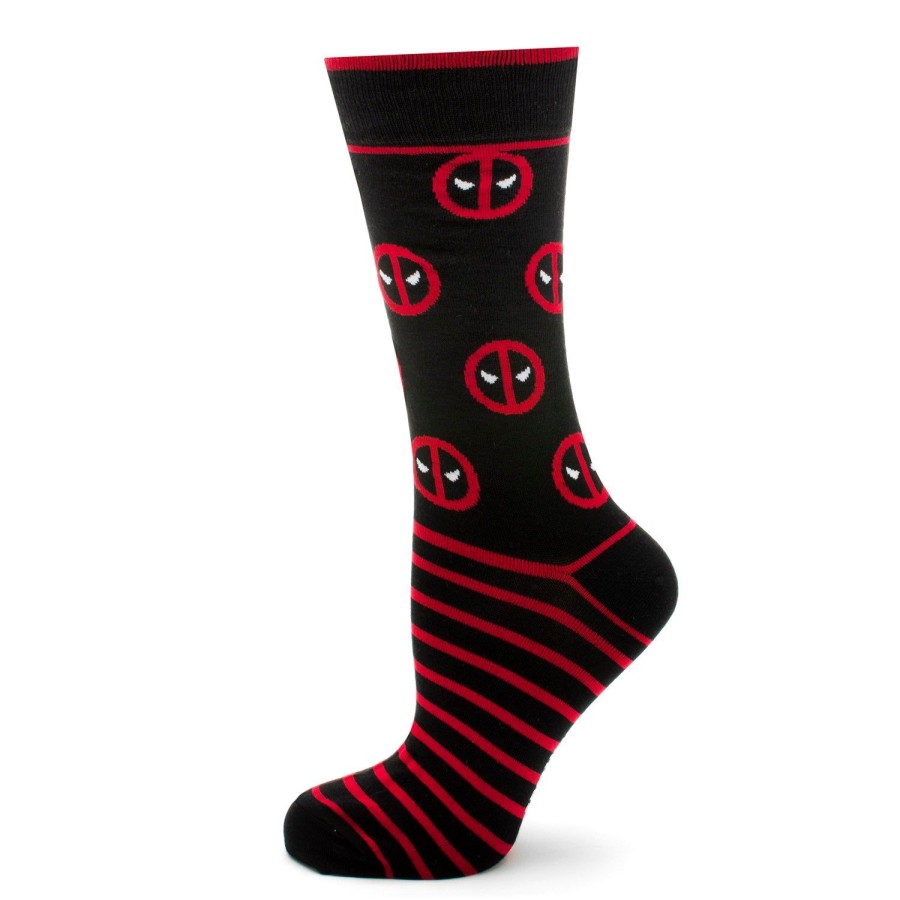 Marvel Deadpool Stripe Black Socks | Socks