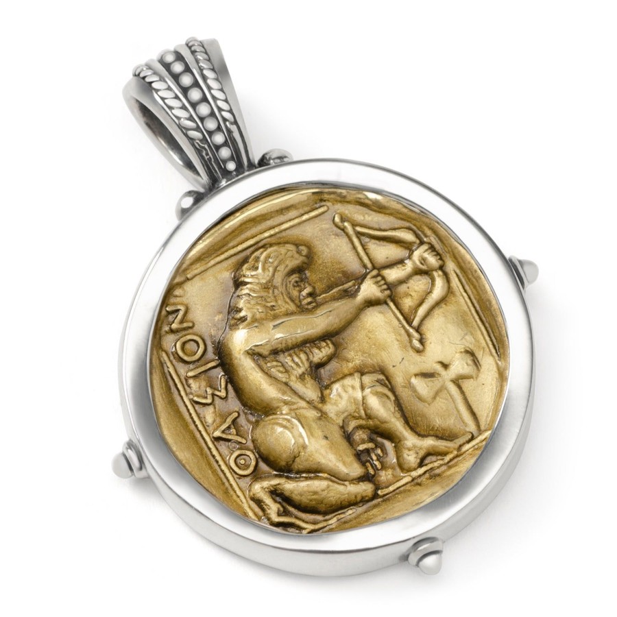 Konstantino Hercules Archer Bronze Coin Pendant | Necklaces And Pendants