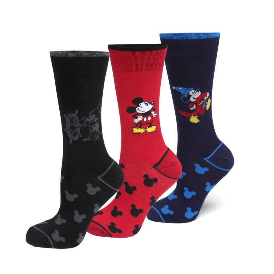 Disney Mickey'S 90Th Anniversary 3 Pair Socks Gift Set | Socks