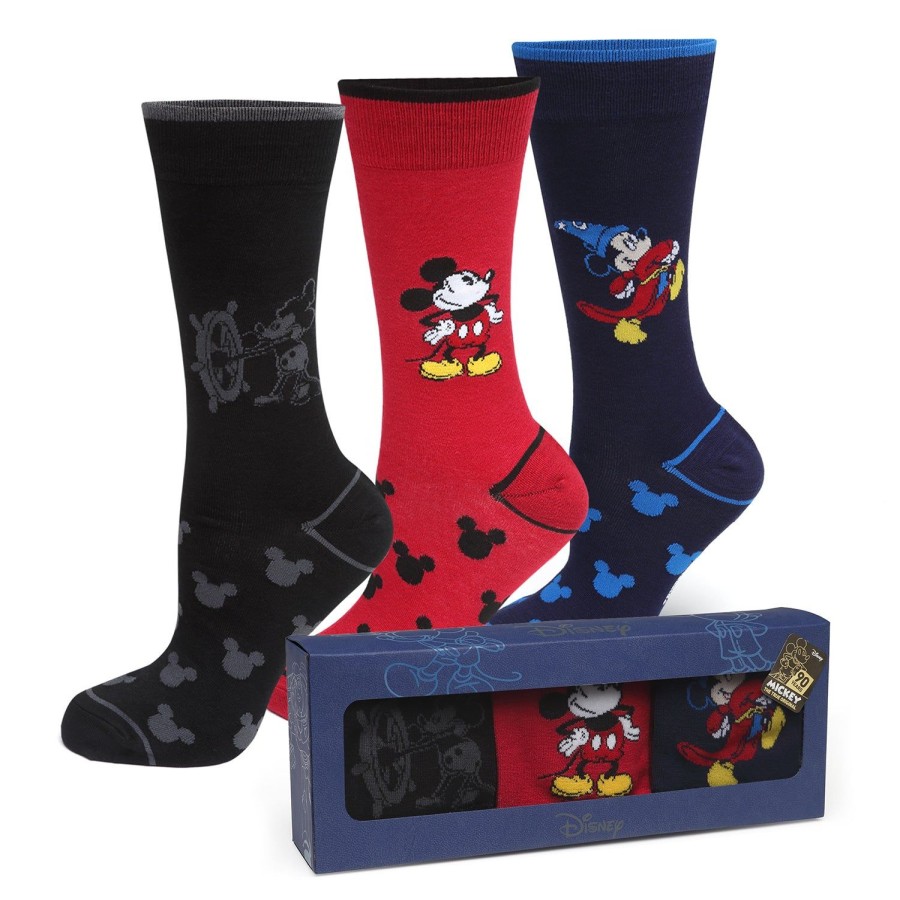 Disney Mickey'S 90Th Anniversary 3 Pair Socks Gift Set | Socks