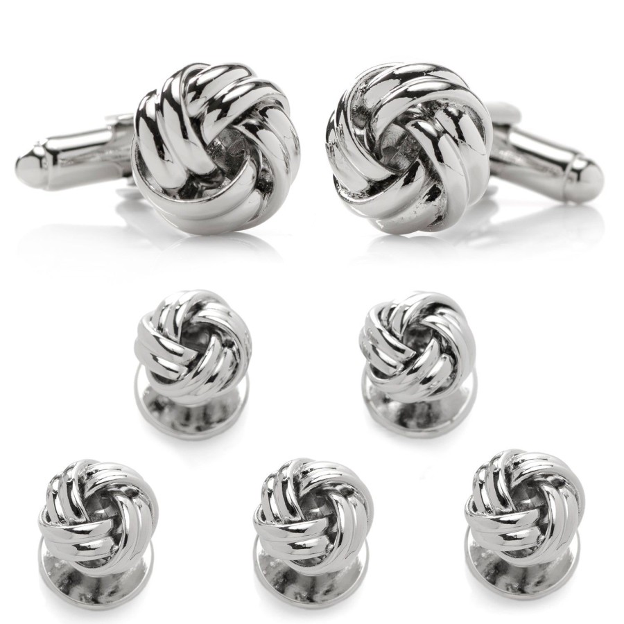 Ox and Bull Trading Co. Silver Knot 5-Stud Set | Stud Sets