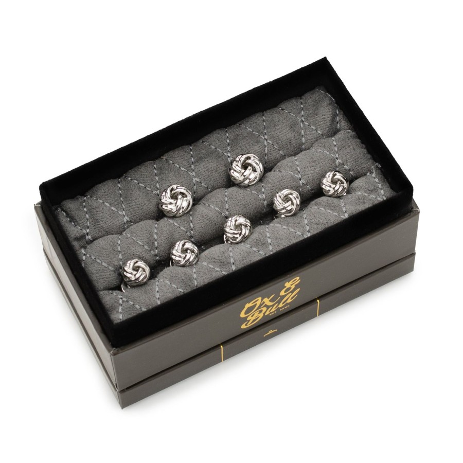 Ox and Bull Trading Co. Silver Knot 5-Stud Set | Stud Sets