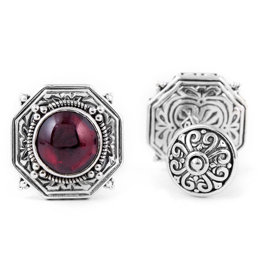 Konstantino Konstantino Garnet Cabochon Cufflinks | Classic Cufflinks