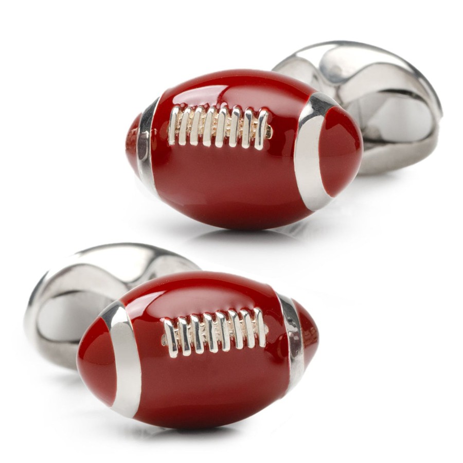 Deakin & Francis Sterling Silver American Football Cufflinks | Classic Cufflinks