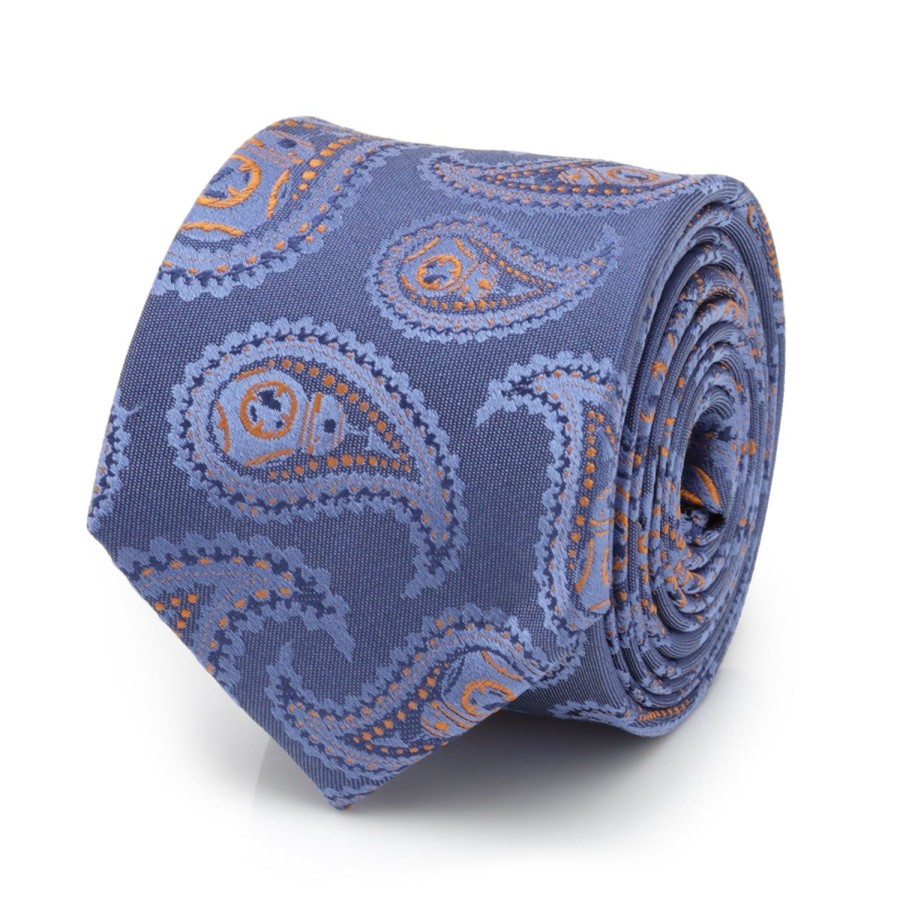 Star Wars Bb-8 Paisley Blue Silk Boy'S Tie | Star Wars Ties