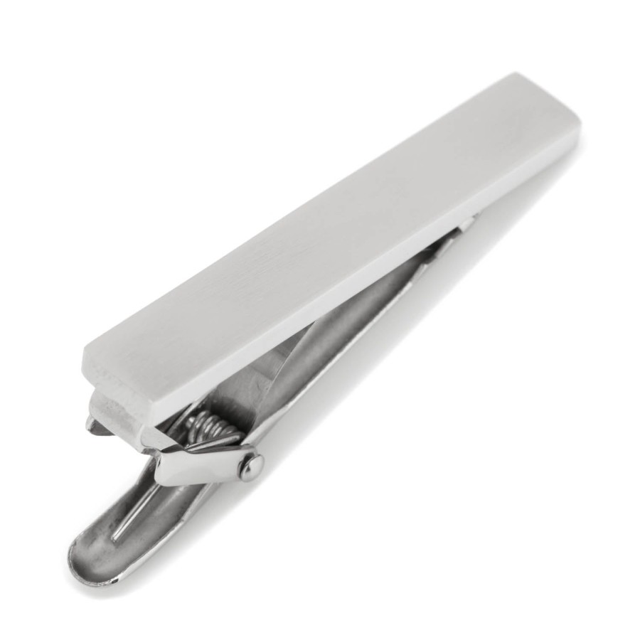 Ox and Bull Trading Co. Stainless Steel Polished Tie Clip | Classic Tie Bars