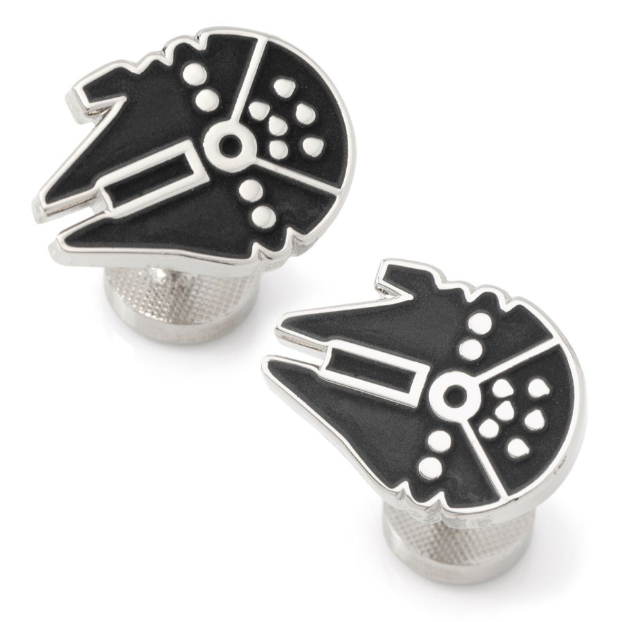 Star Wars Millennium Falcon Silver Cufflinks | Movies & Characters Cufflinks