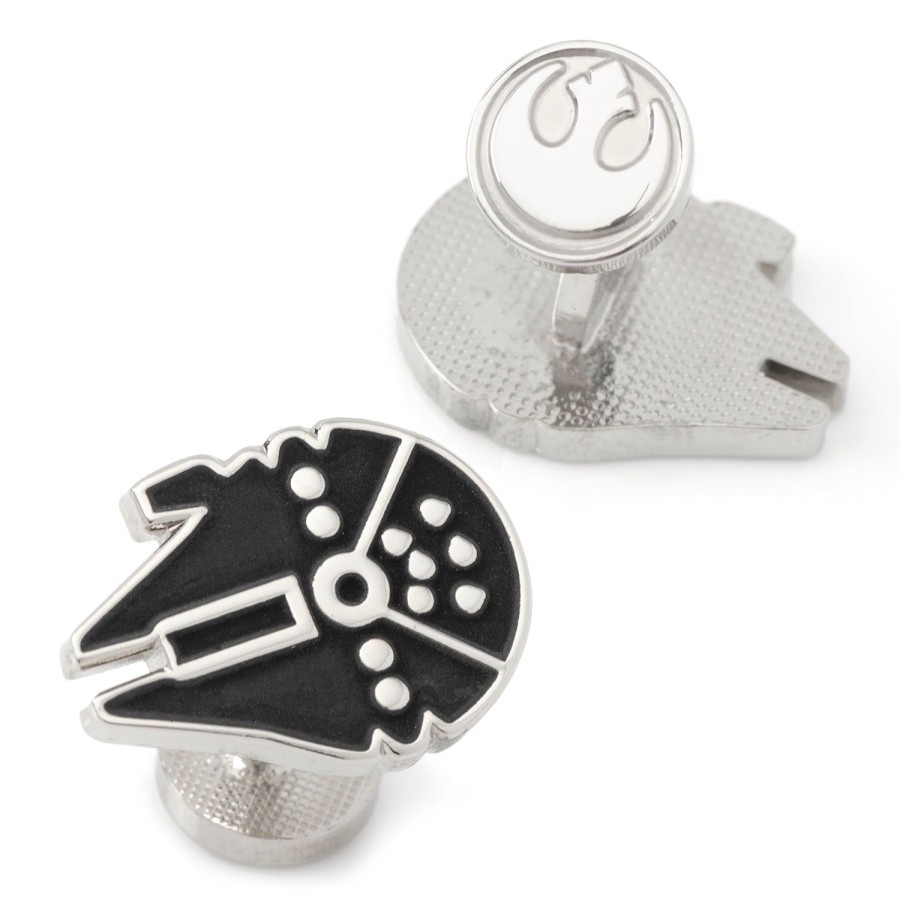 Star Wars Millennium Falcon Silver Cufflinks | Movies & Characters Cufflinks