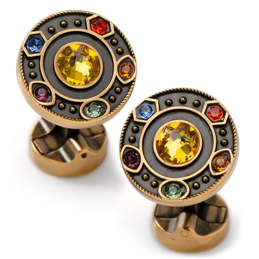 Marvel Infinity Stones Antique Gold Cufflinks | Movies & Characters Cufflinks