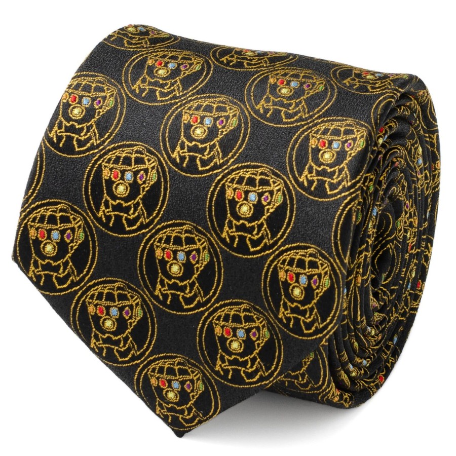 Marvel Thanos Infinity Gauntlets Black Men'S Tie | Marvel Ties