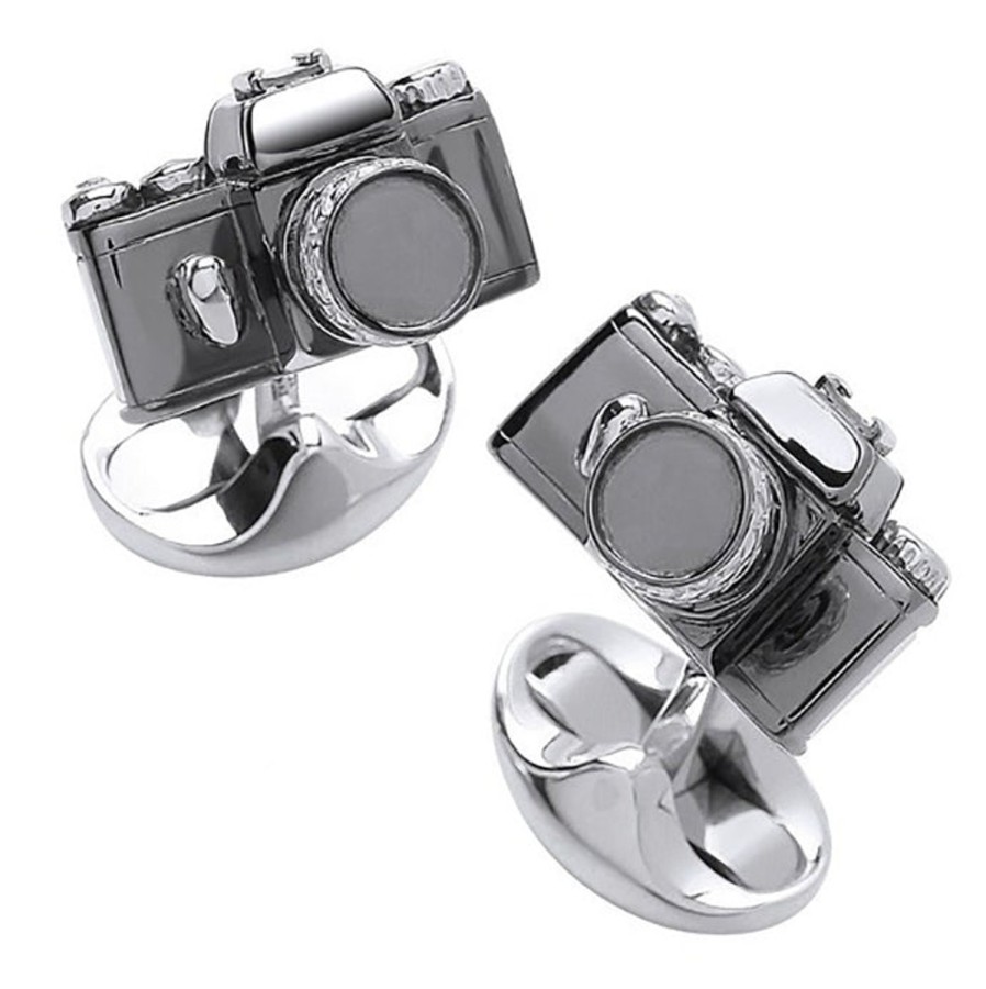 Deakin & Francis Sterling Silver Camera Cufflinks | Classic Cufflinks