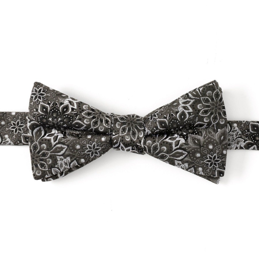 Ox and Bull Trading Co. Kaleido Floral Charcoal Men'S Bow Tie | Bow Ties