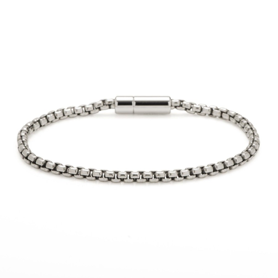 Tateossian Sterling Silver Pop Sleek Bracelet (18Cm) | Bracelets