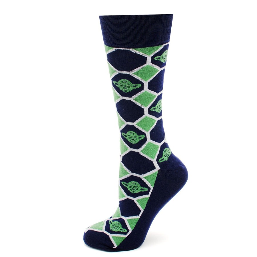 Star Wars Yoda Navy Checker Socks | Socks