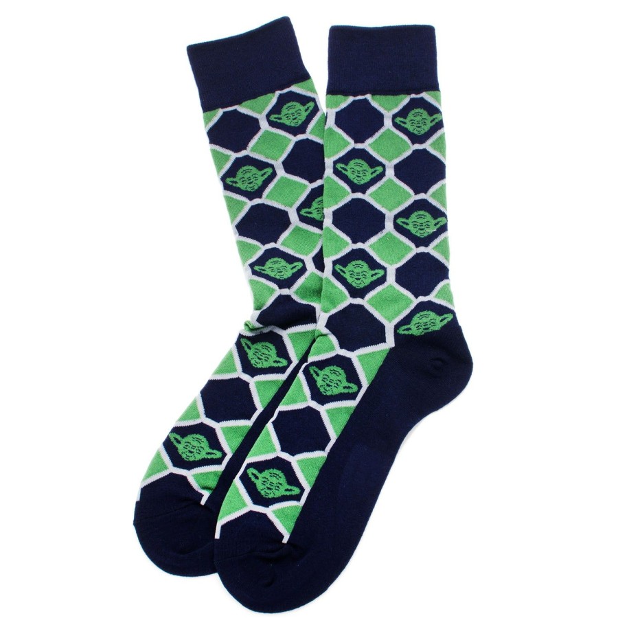 Star Wars Yoda Navy Checker Socks | Socks