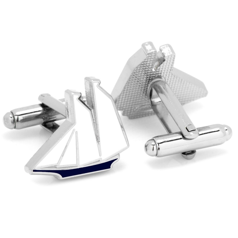 Cufflinks, Inc. Blue And White Sailboat Cufflinks | Classic Cufflinks