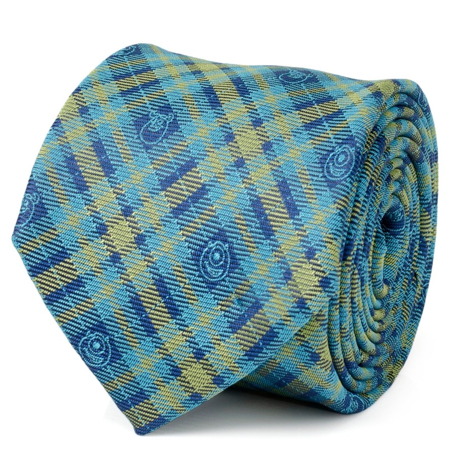 Disney Monsters Inc Plaid Blue Green Tie | Disney Ties