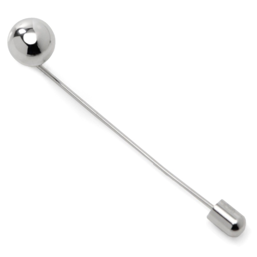 Ox and Bull Trading Co. Stainless Steel Circle Ball Stick Pin | Lapel Pins