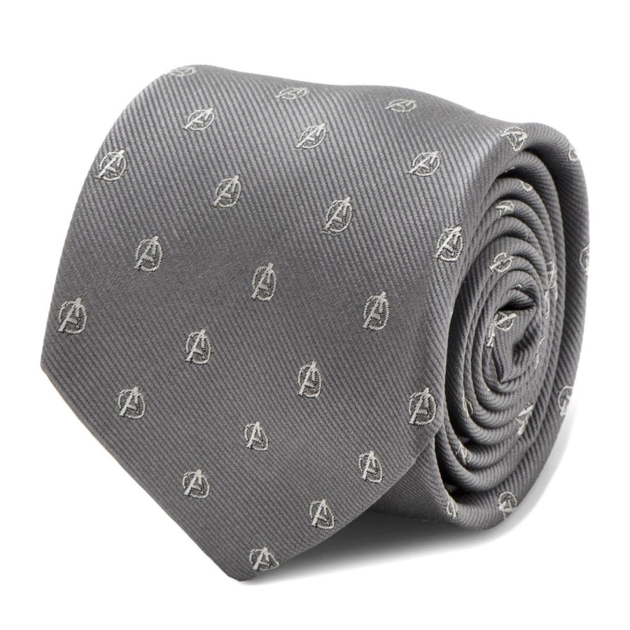 Marvel Avengers Gray Mens Tie | Marvel Ties