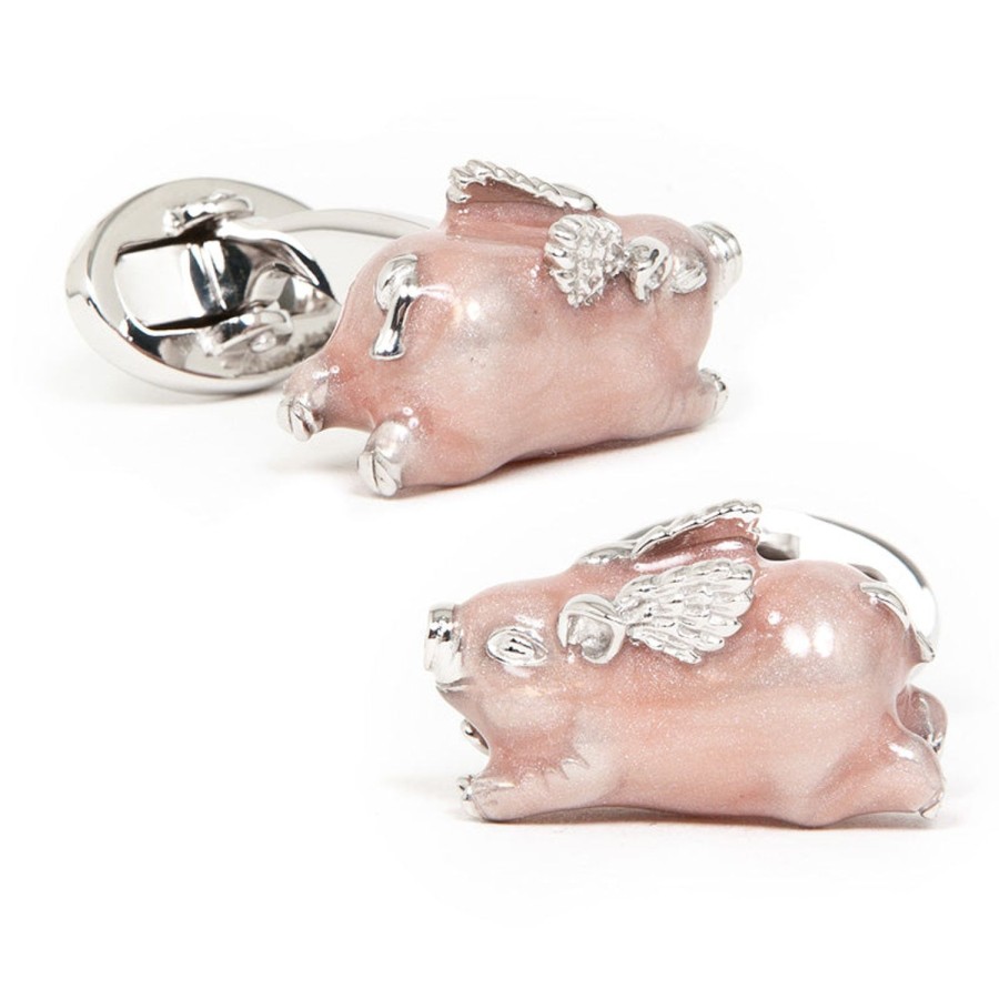 Jan Leslie Flying Pigs Cufflinks | Classic Cufflinks