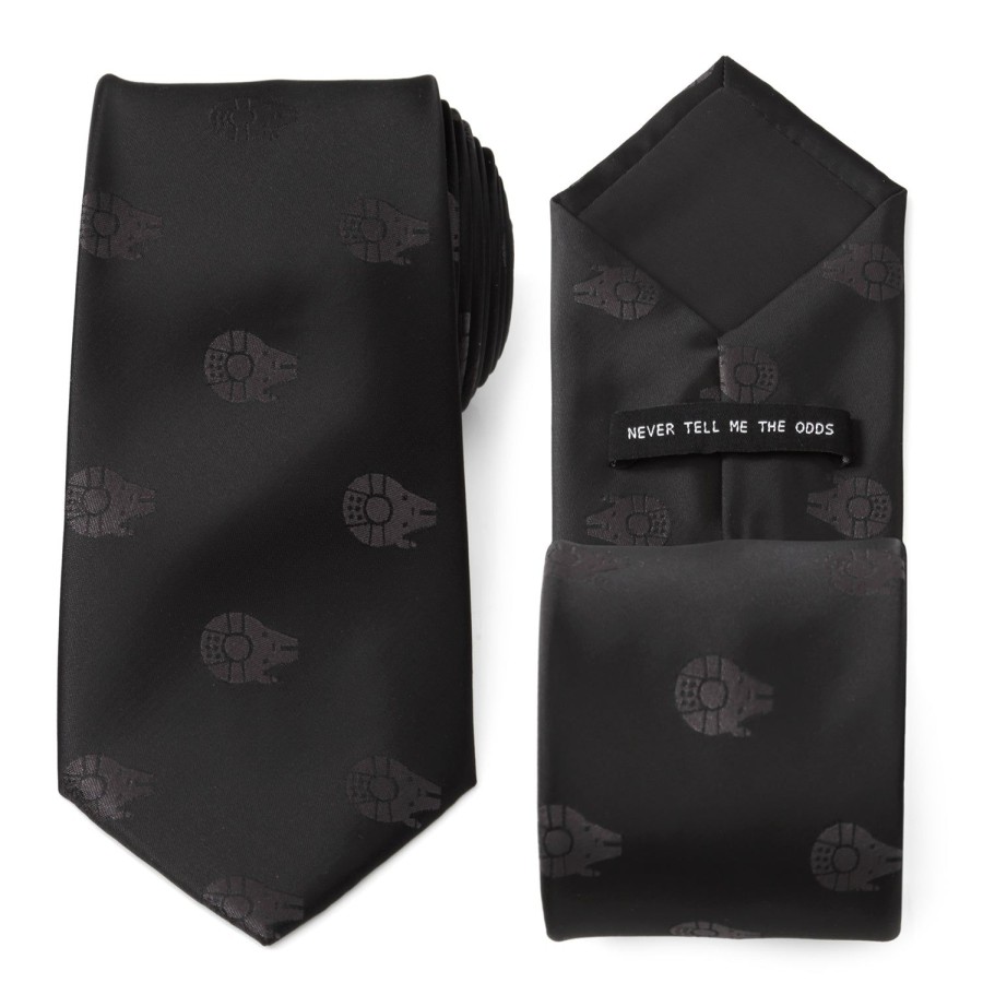 Star Wars Millennium Falcon Black Tonal Men'S Tie | Star Wars Ties