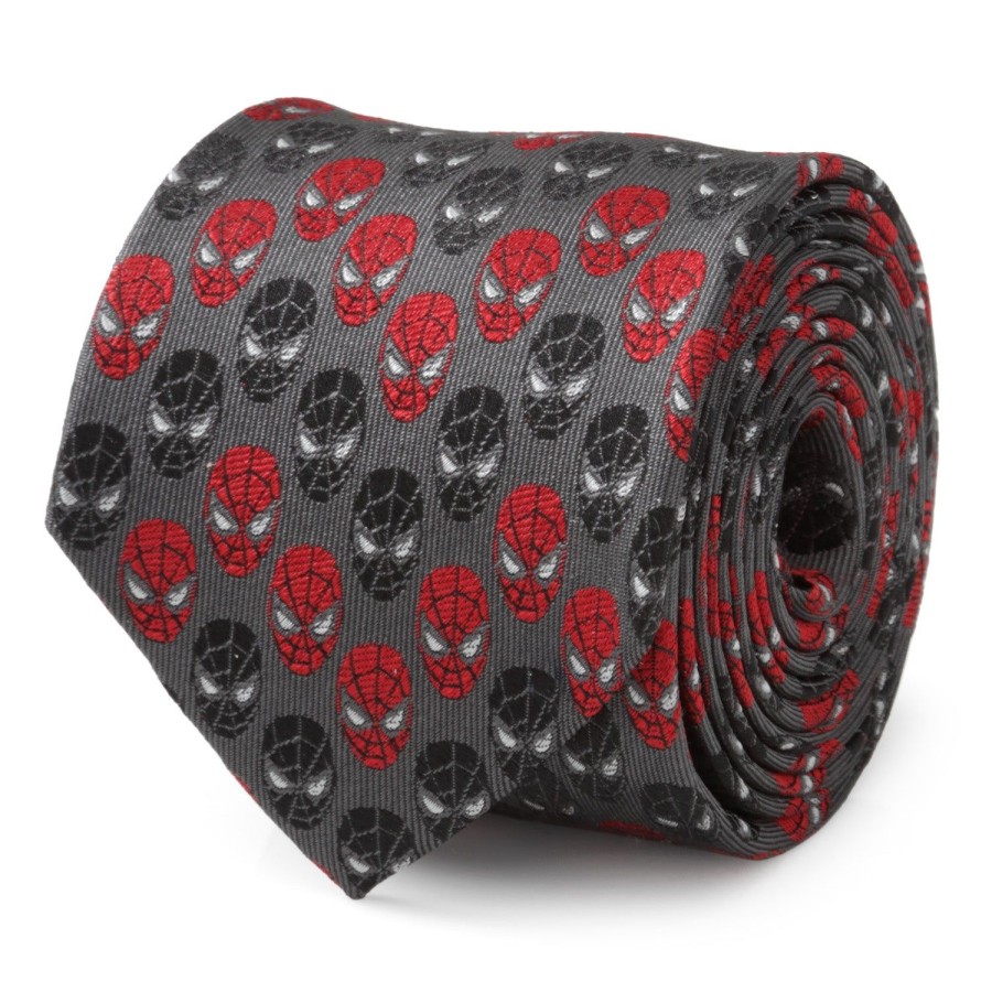 Marvel Spider-Man Chevron Red Black Men'S Tie | Marvel Ties